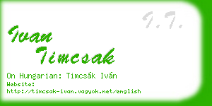 ivan timcsak business card